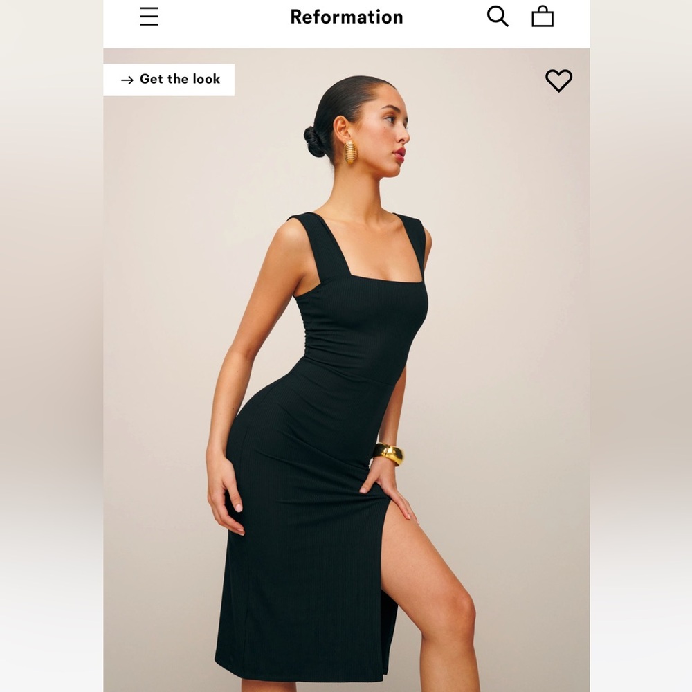 Reformation Cassi Knit Dress Black